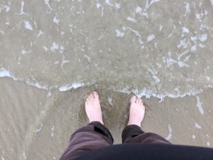 ...and I went out specially for you as I'm short of photos - dipping my fish-belly white feet in the bitter waters of the Atlantic. I hope you appreciate it!