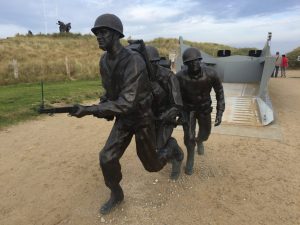 Utah Beach tribute to Andrew Higgins the designer of the iconic D-Day landing craft