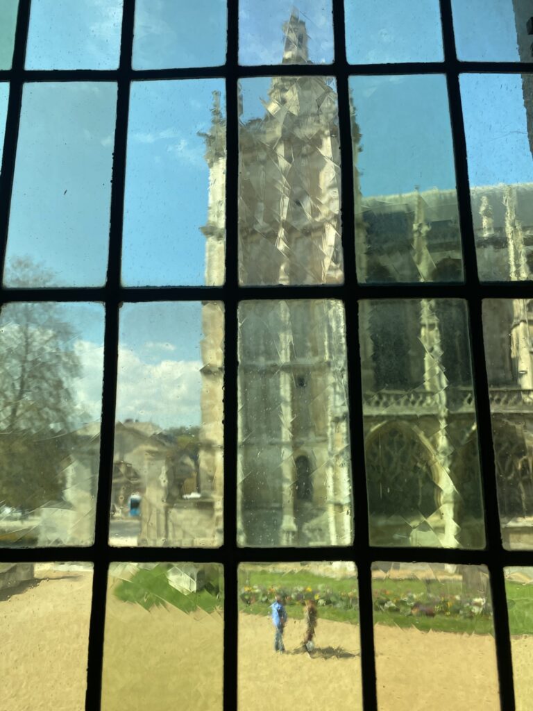 Évreux Cathedral from the window of the museum opposite